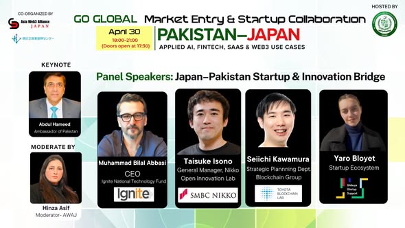 The Embassy of Pakistan in Tokyo will host a specialised collaboration event on April 30 to facilitate market entry and startup partnerships between Pakistan and Japan.