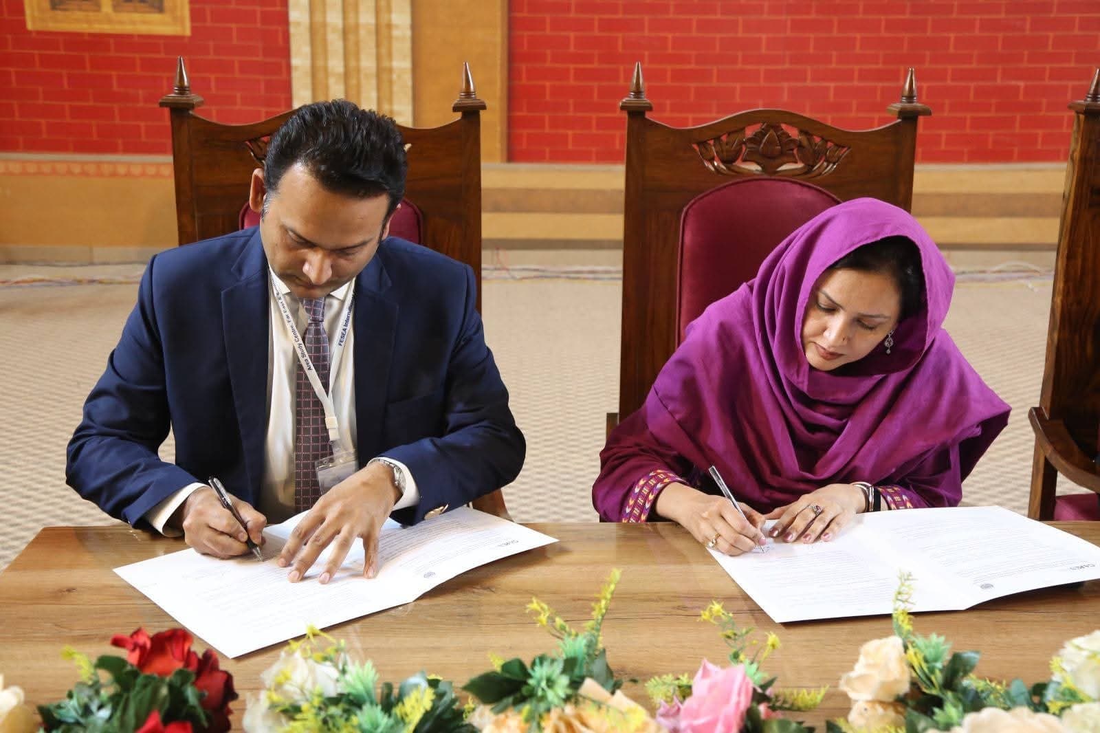 MoU signing with Area Study Centre, Far East and Southeast Asia (FESEA), University of Sindh.