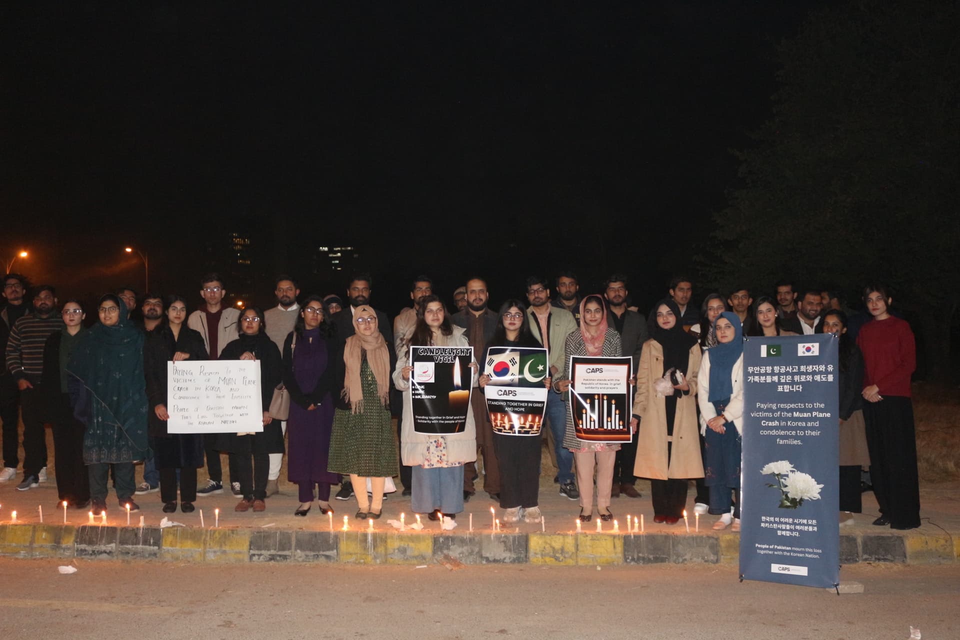 Vigil for South Korea Aerial Accident