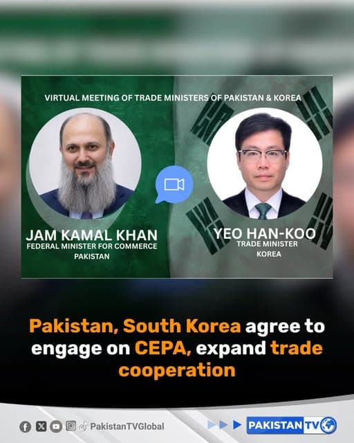 South Korean Trade Minister Yeo Han-koo and Pakistan’s Commerce Minister Jam Kamal Khan held high-level virtual talks to advance the strategic Korea-Pakistan trade framework, Comprehensive Economic Partnership Agreement (CEPA).