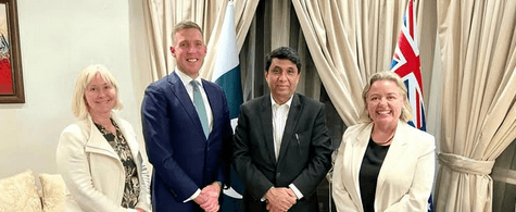 The Pakistani High Commissioner to Australia met with Victorian state legislators to discuss trade, investment, and the welfare of the Pakistani diaspora.